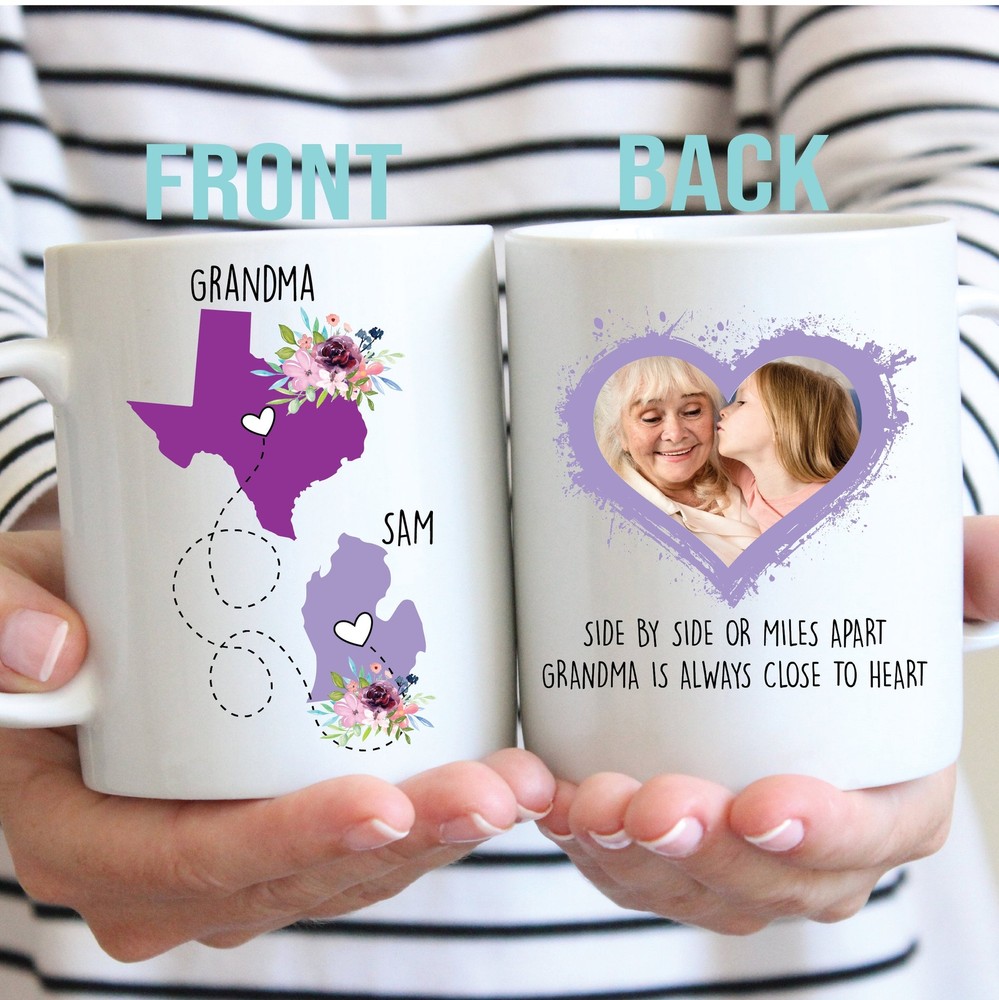 Personalized Gift For Grandma Grandma Forever Never Apart State To State Mug