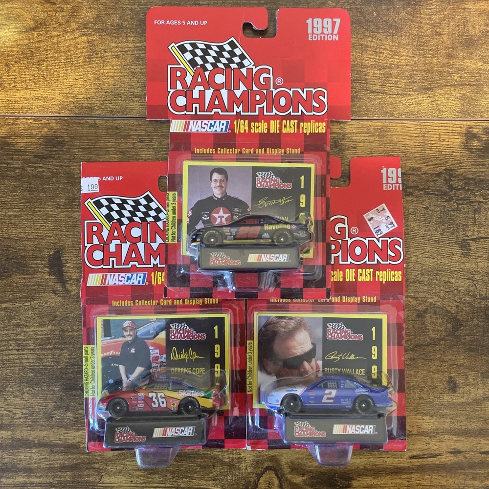 Vtg NASCAR Racing Champions 1/64 Scale Die Cast Replicas 1997 Edition / 4 Cars