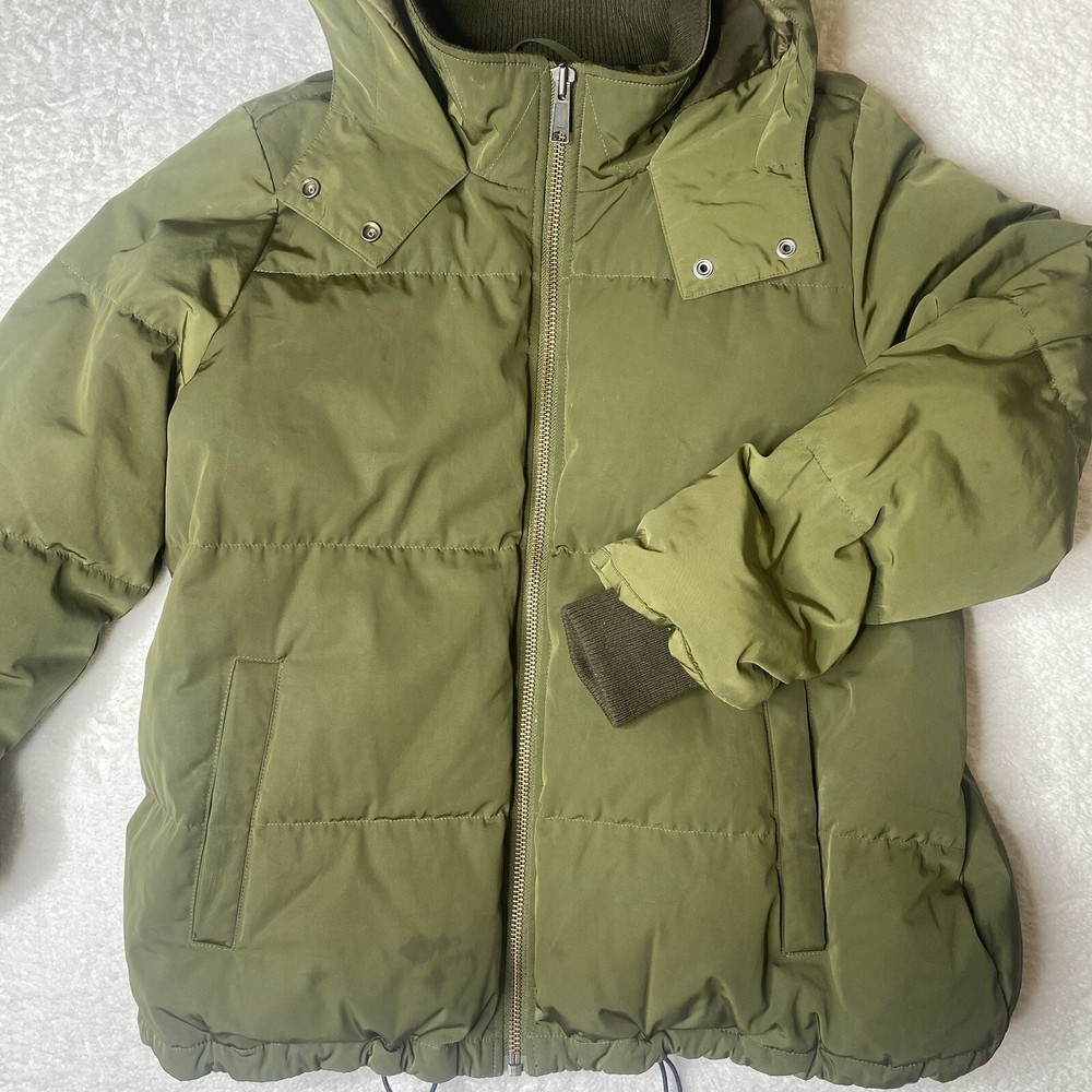 Madewell Quilted Down crop Puffer Parka Jacket Women's  Style G9903  Large