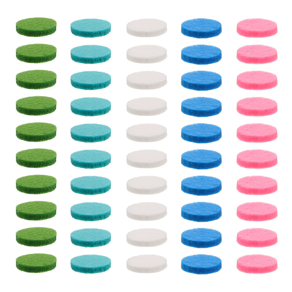 50-Pack Aromatherapy Felt Pads for Essential Oil Bracelets & Car Vents