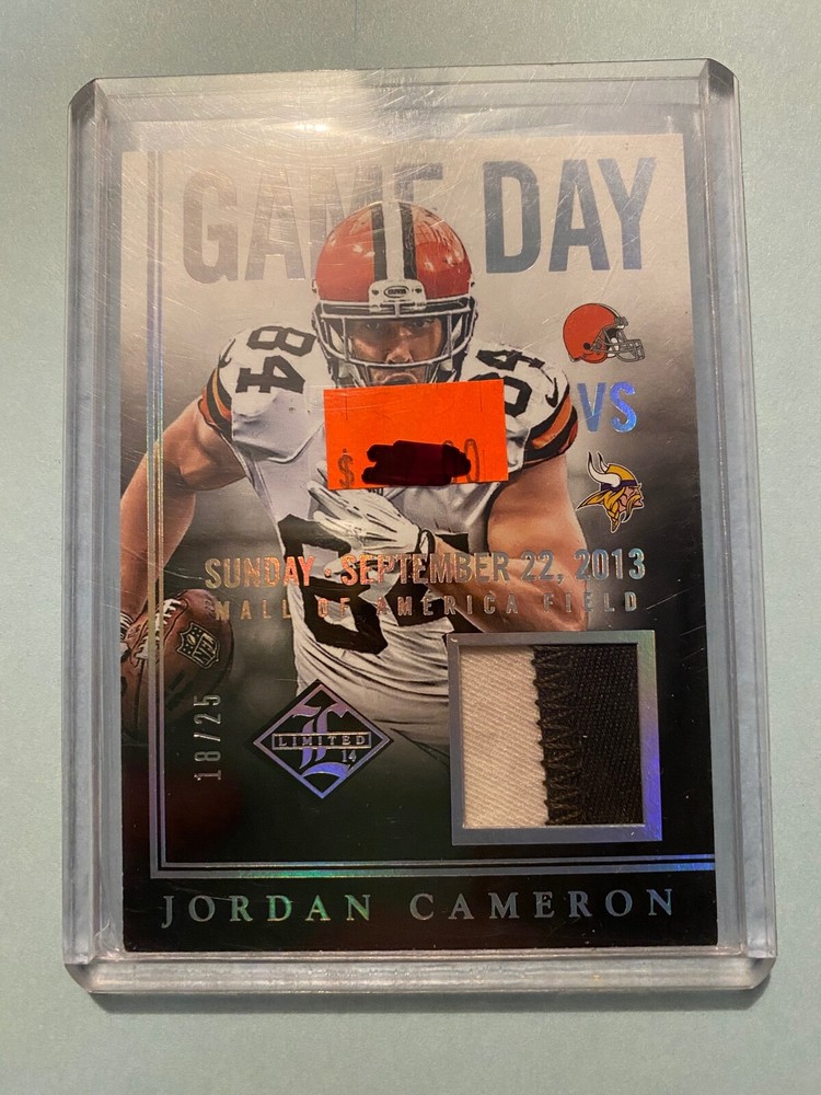 A23,603 - 2014 Limited Game Day Materials Prime #26 Jordan Cameron Jersey/25-image