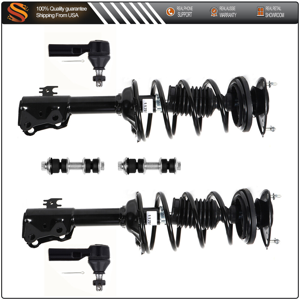 2003-2005 Toyota Echo Front Suspension Kit – Gas Struts, Coil Springs, Tie Rod, Sway Bar Ends