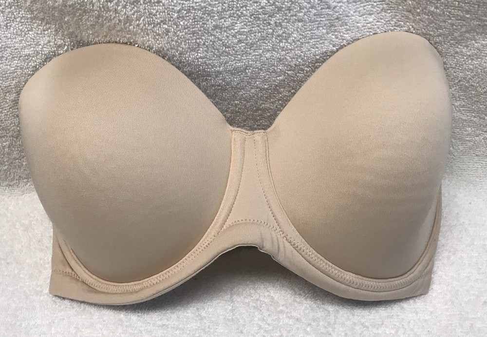 Wacoal 34G Red Carpet Strapless Full Busted bra UW molded Cup 854119 No Straps
