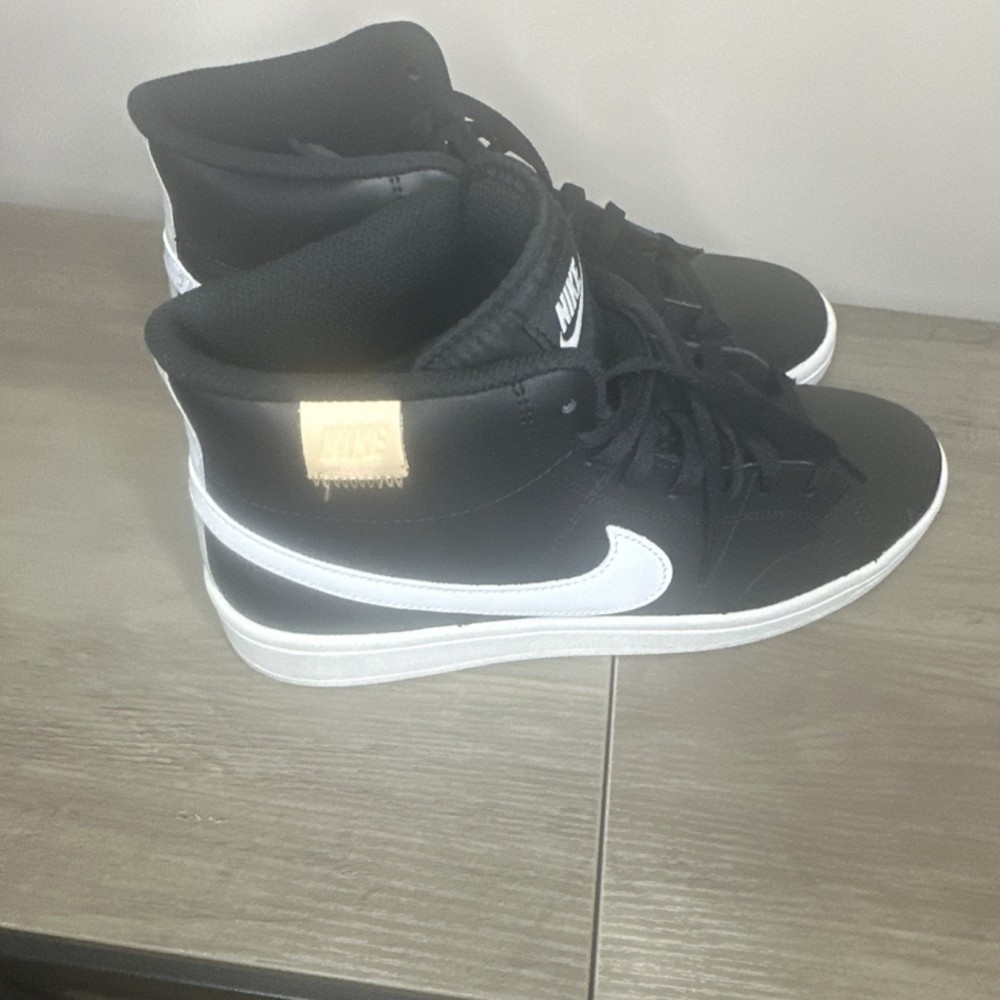 Nike Court Royale 2 Mid CQ9179-001 Black White Onyx Men's Athletic Sneaker