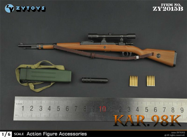 1/6 Gun Kar98K Sniper Rifle WWII Germany Weapon F 12
