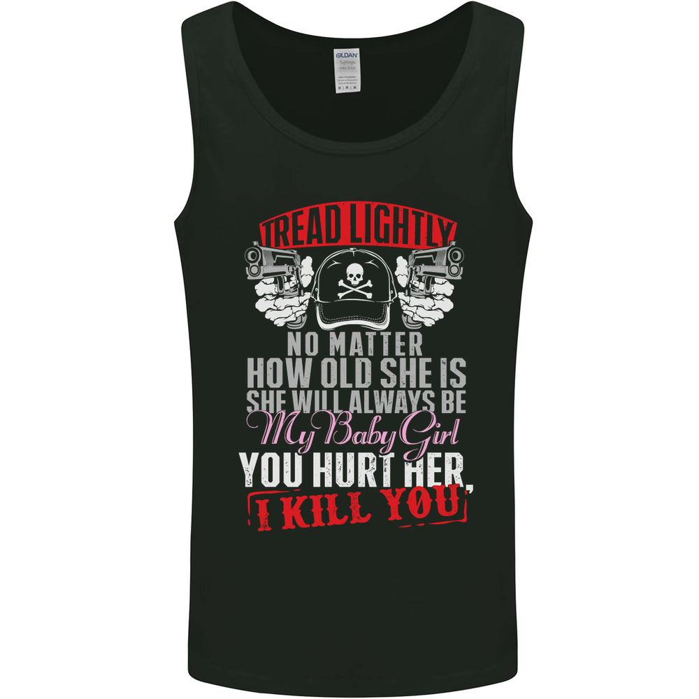 Tread Lightly Protective Dad Fathers Day Mens Vest Tank Top