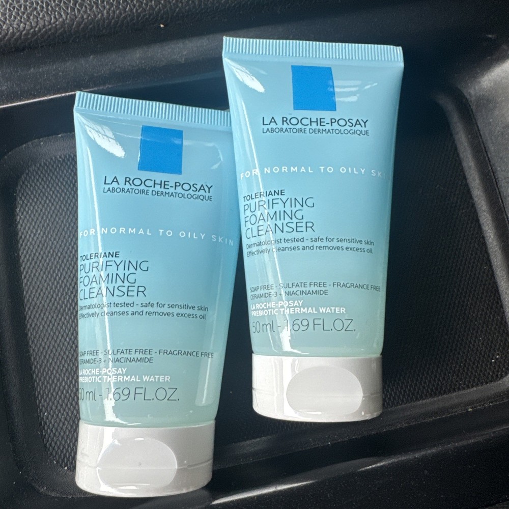 2 Pack: La Roche-Posay Toleriane Purifying Foaming Cleanser 1.69 oz.  B94-74