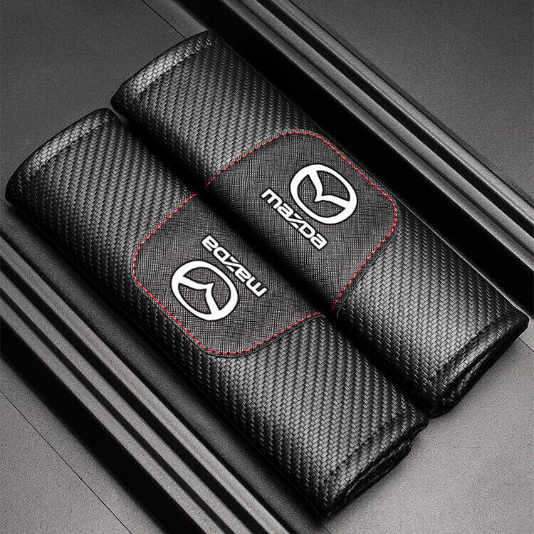 2pcs Car Seat Belt Cover Shoulder Cushion Pad Interior Accessories For Mazda