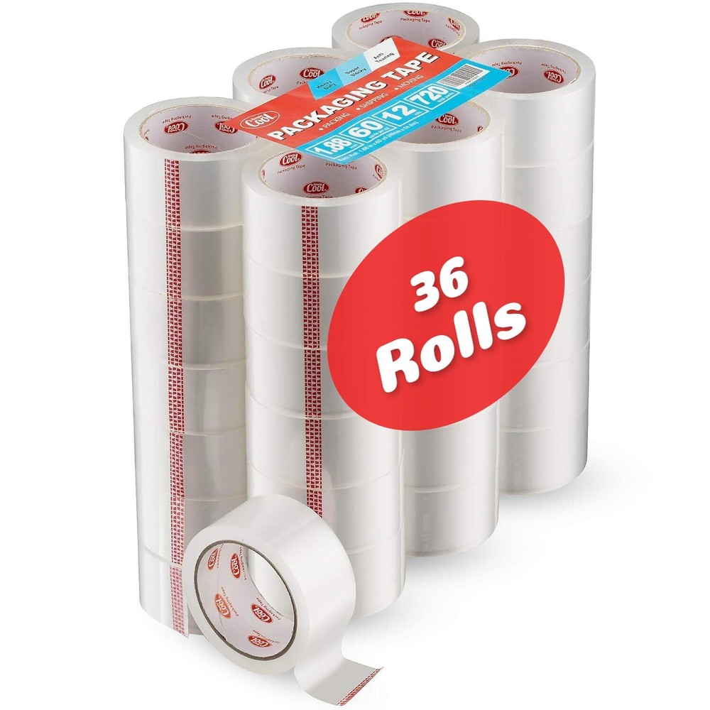 Simply Cool Clear  Packing  Tape Refill Rolls Bulk 36 Pack of 60  Yards  Per ...