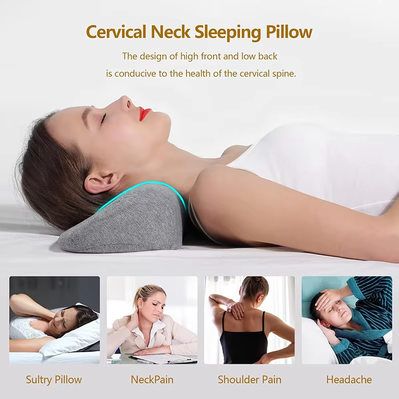 Ergonomic Neck Pillow for Cervical Pain Relief and Orthopedic Support