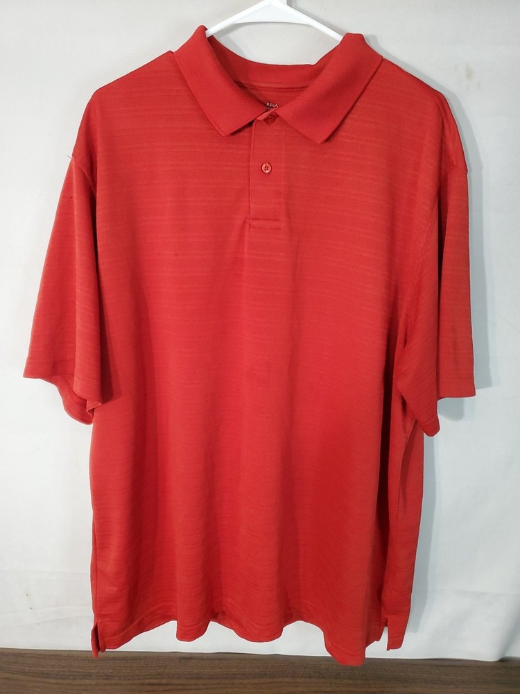 MARC EDWARDS Polo Shirt Men's Size 2XL Short Sleeve Red Golf Sport Casual