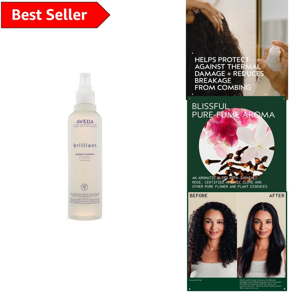 Heat Protection & Detangling Spray for All Hair Types - Brilliant Damage Control  