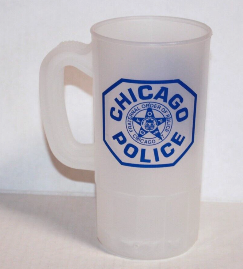 Vintage Chicago Police Dept Sheer Plastic Mug