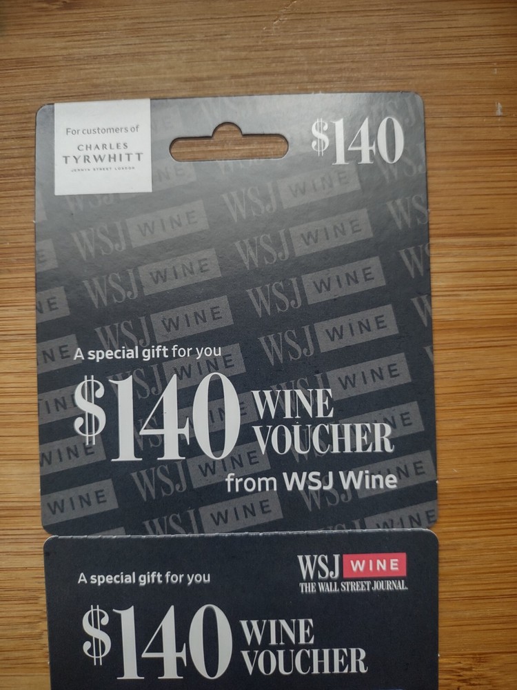 WSJ Wine Voucher $140 Value - Read Description for Details  -image