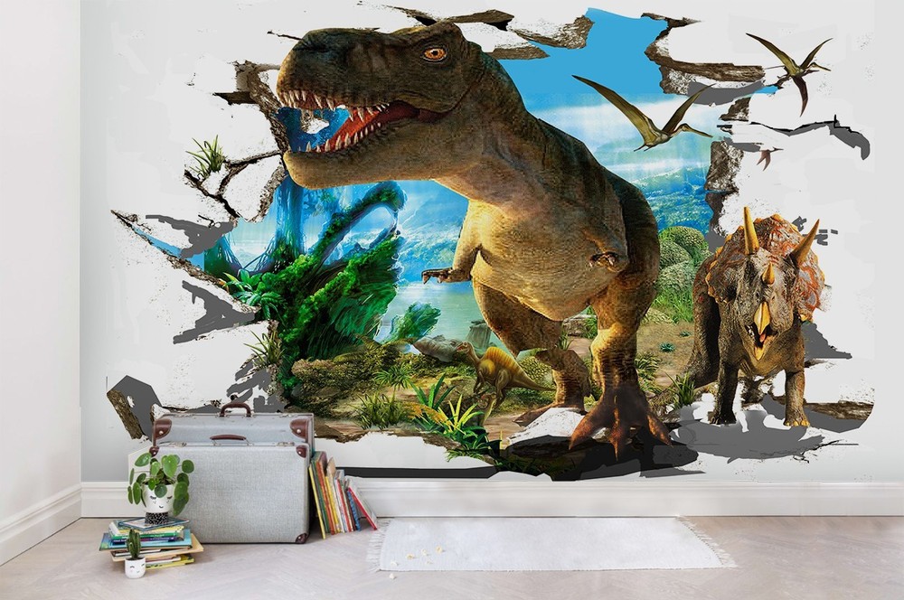 3D Dinosaur Illustration Wall Murals Wallpaper Murals Wall Sticker