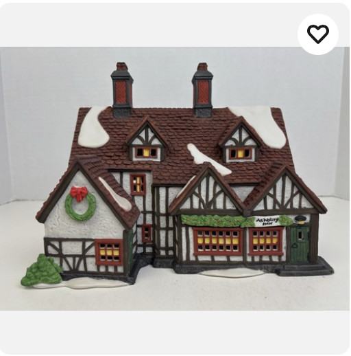 1991 Department 56 Dickens Village Ashbury Inn - Heritage Village #5555-7 Box