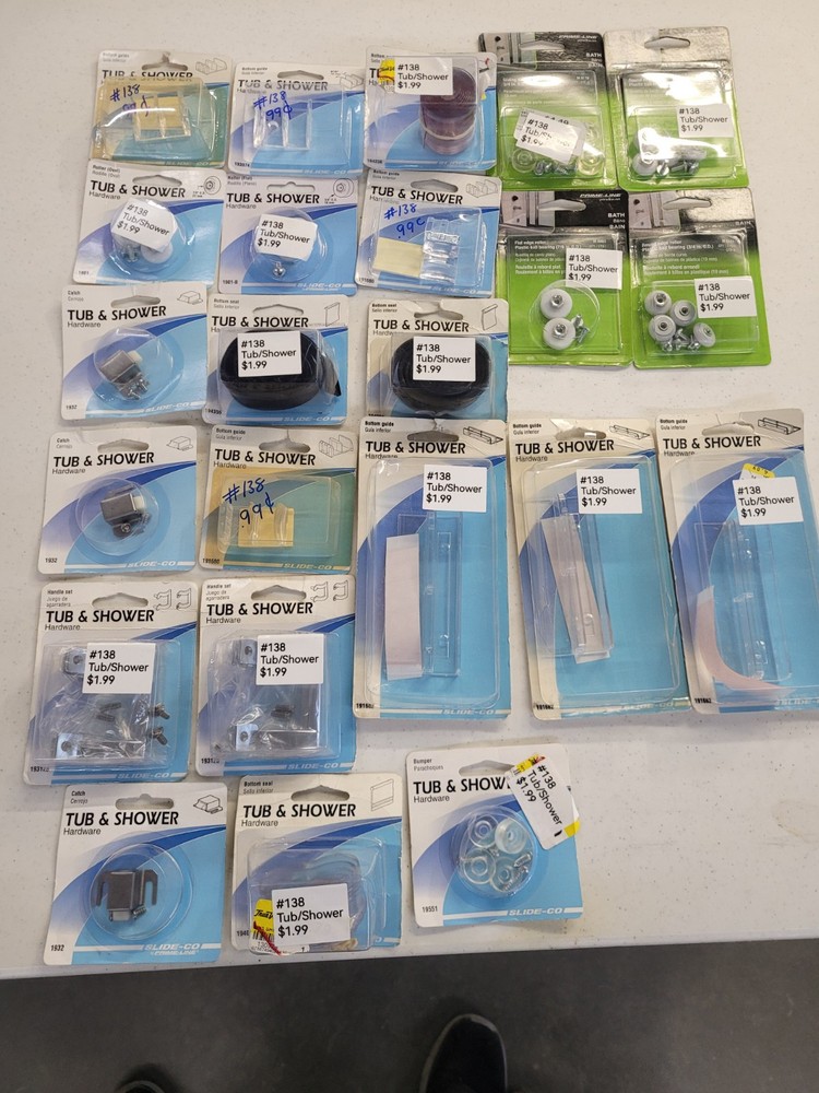 Tub & Shower Repair Help Packages  Slide-co Brand  Lot Of 23