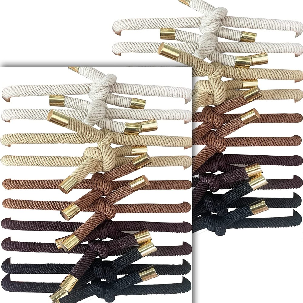 UDeBe SlideProof Knot Hair Tie Bracelets 20-Pack Essentials