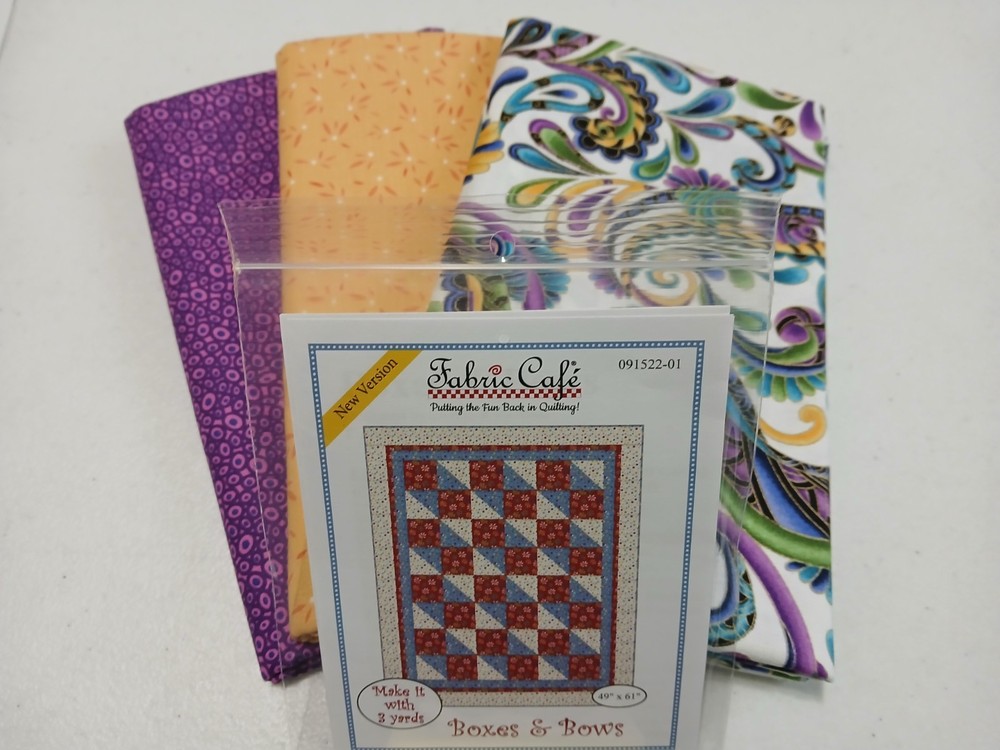 Bundle 3 yard, Fabric Cafe pattern, Quilt Kit, Coordinated focus, lgt,drk