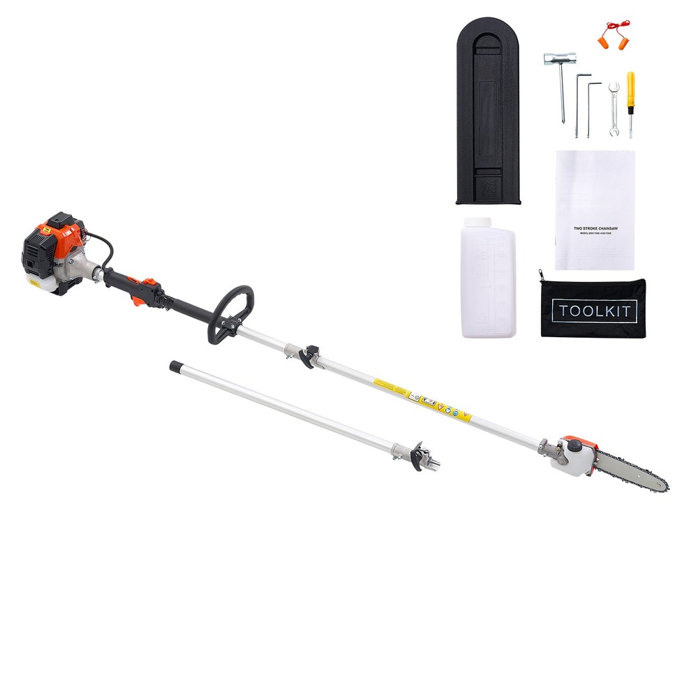25CC Gas Pole Saw Extendable Cordless Tree Trimmer with 8-Inch Cutting Bar