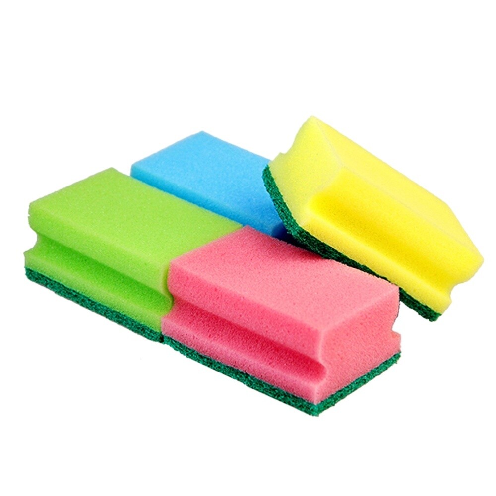 10pcs Multi-Use I-Shaped Non-Scratch Cleaning Sponges for Scrubbing