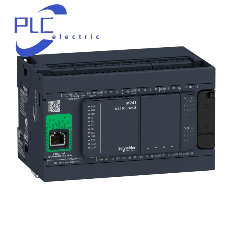 TM241CEC24R 1PCS New Schneider logic controller, Modicon M241, 24 IO, relay,