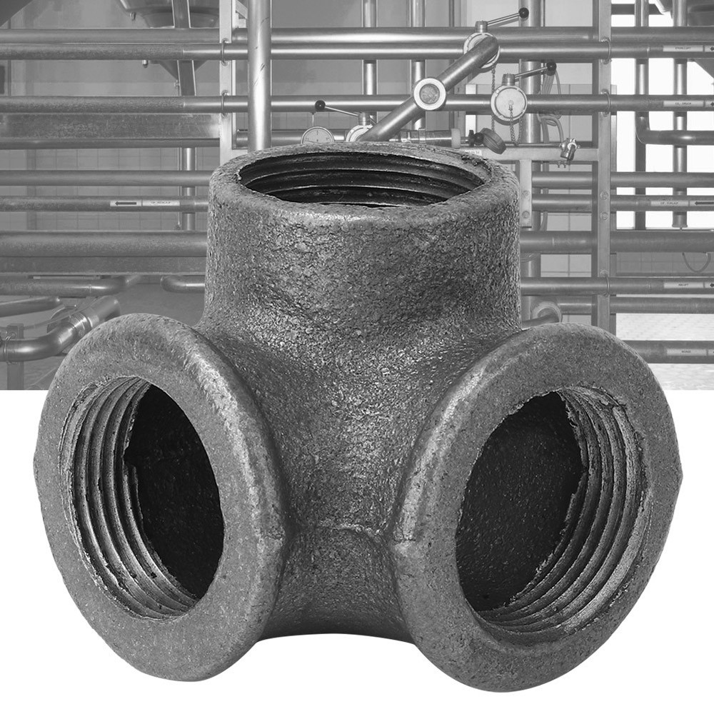 5pcs 1/2 Side Outlet Elbow DEG 90° Black Malleable Iron Pipe Fitting Connector´