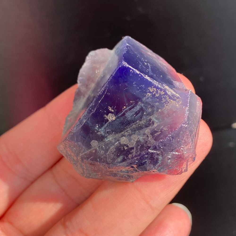 Natural Blue Fluorite Crystal Ore Sample 52g Stunning Beauty
