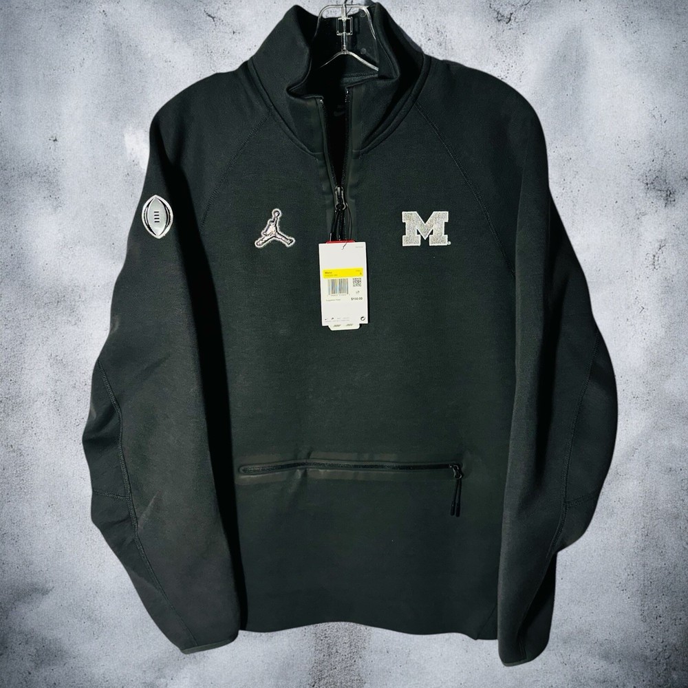 Size S - Michigan Wolverines Jordan College Football Playoff  Quarter Zip Hoodie