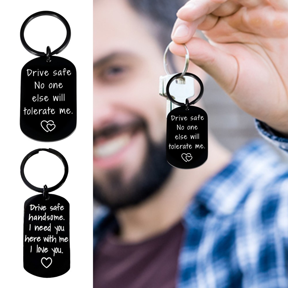 1*Valentine's Day Drive Safe Keychain, Keychain For Husband Valentine's Day Gift