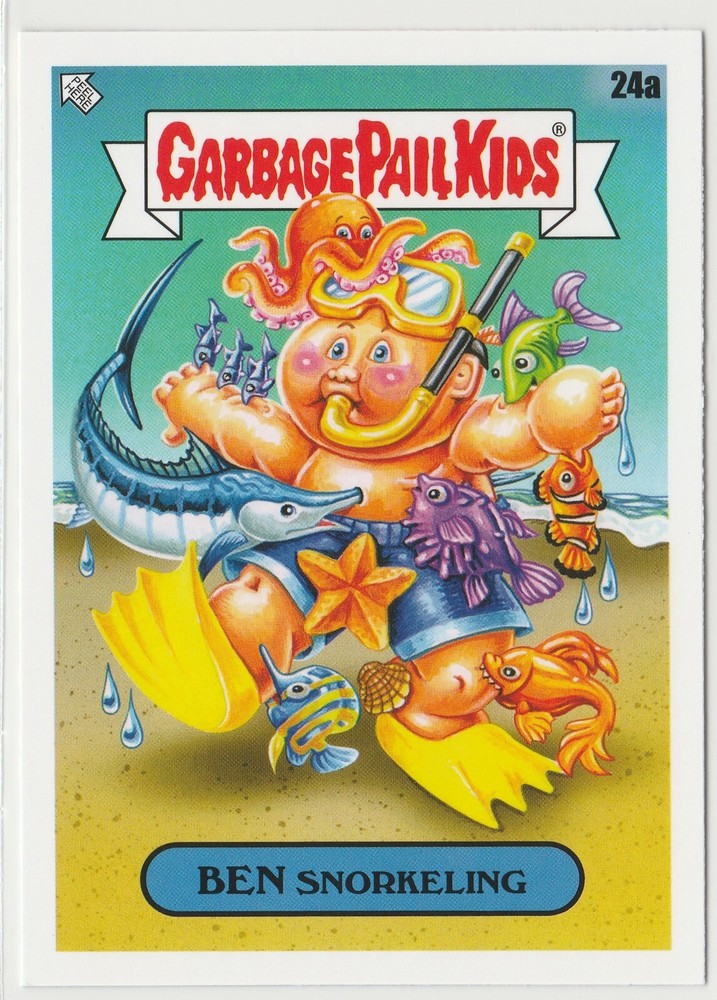 Ben Snorkeling #24a Garbage Pail Kids GPK 2021 Vacation Series Card