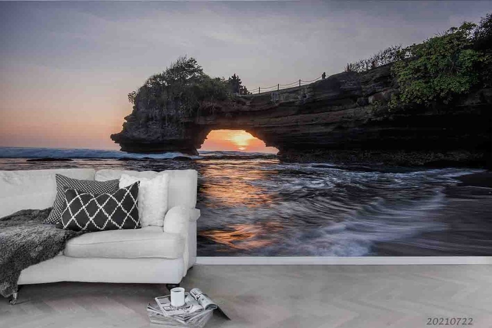 3D Sunset Sky Sea Nature Scenery Wall Murals Wallpaper Murals Wall Sticker