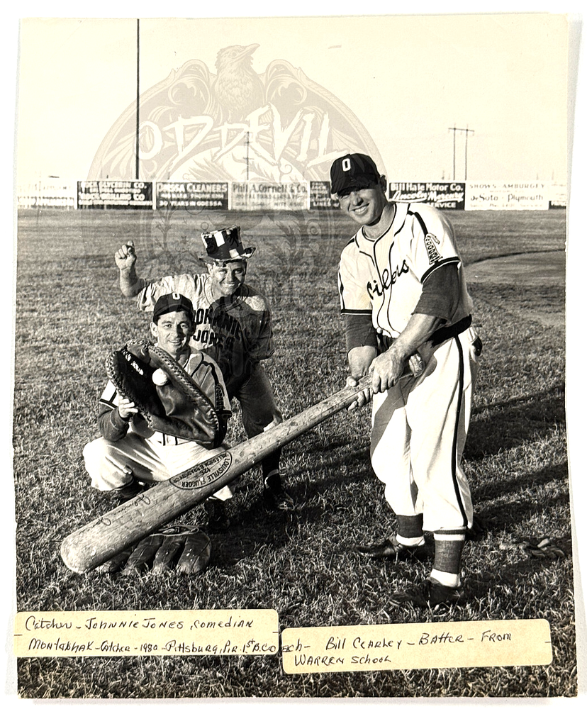 vtg 40s 50s Funny Baseball photo Johnnie Jones Cearley Pittsburgh PA
