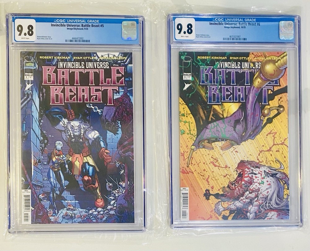 Invincible Universe: Battle Beast #5 & Battle Beast #6 CGC 9.8 Ryan Ottley 2025