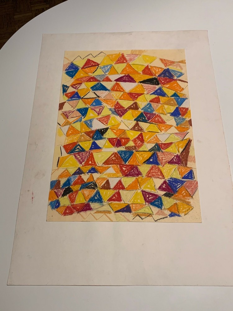 Prof Helmut Dittmann wax crayon Estate Stamp Abstract Modern Art Art Art. 12