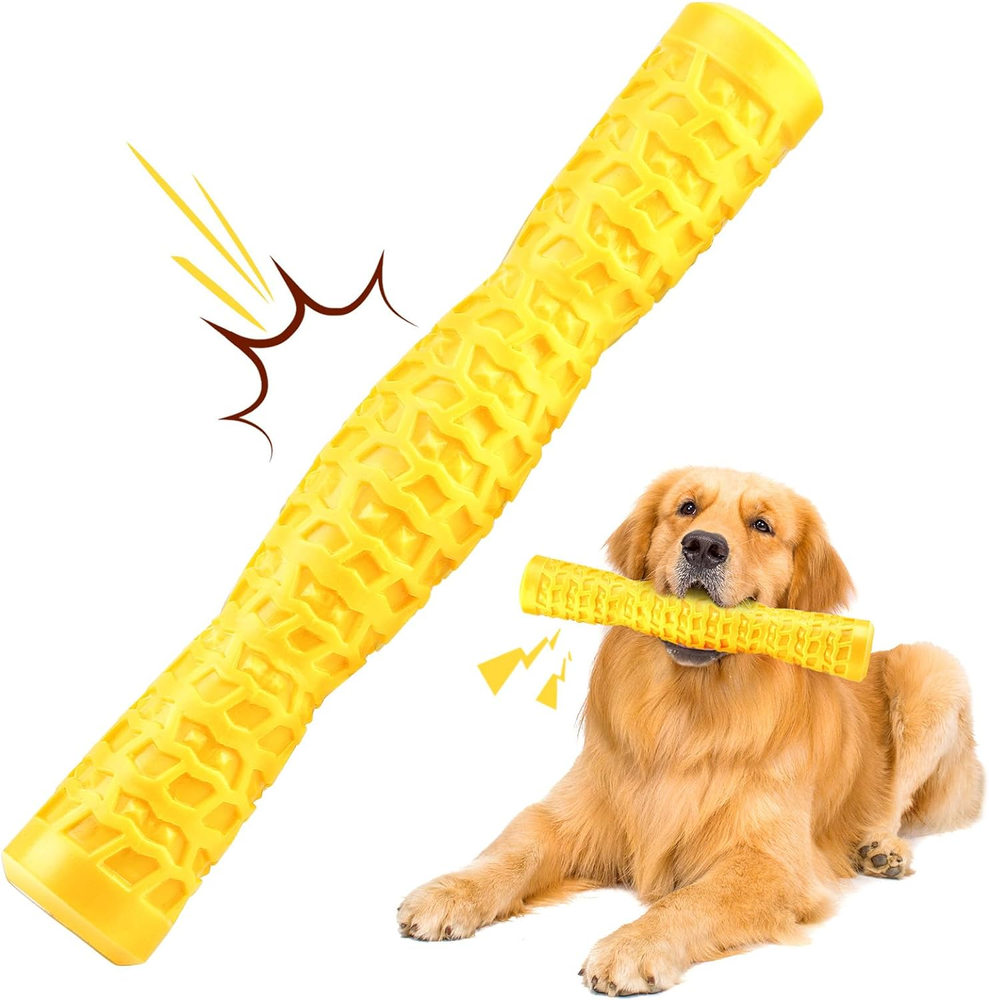 Dog Squeaky Toys Interactive Dog Toys for Aggressive Chewers Tough Rubber Chew