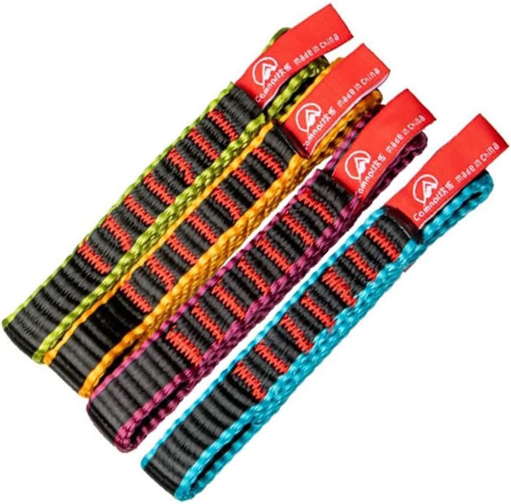 4PK 12cm Quickdraw Runner,22KN Nylon Climbing Sling Runner,Nylon Webbing for ...