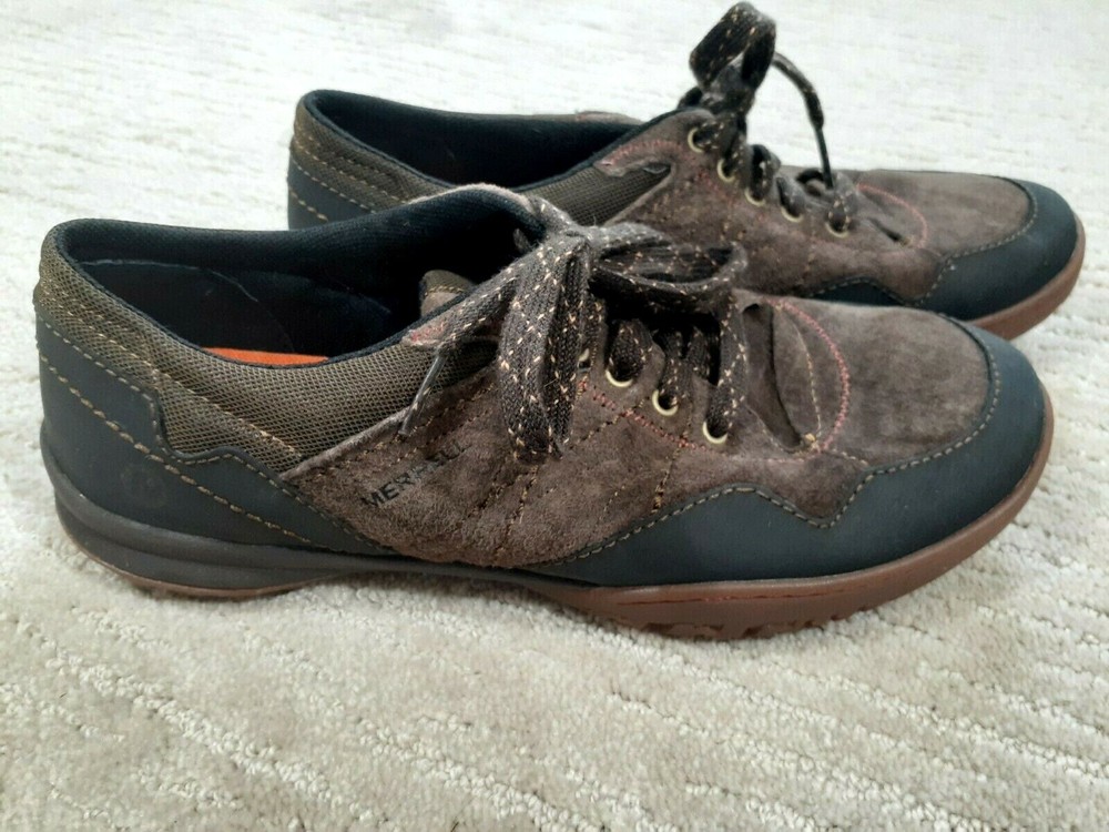 Merrell Albany Lace Leather Hiking Sneakers for Women Size 9 in Espresso Camp
