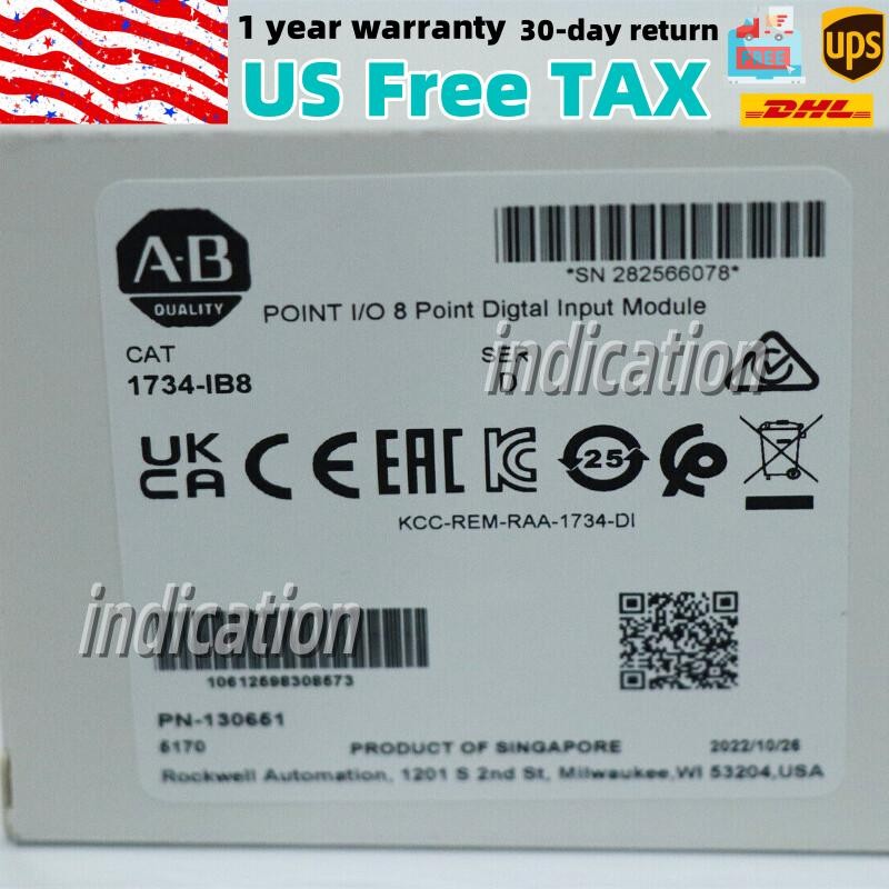 New Factory Sealed Allen Bradley 1734-IB8 POINT I/O 8 Point Digtal Input Module
