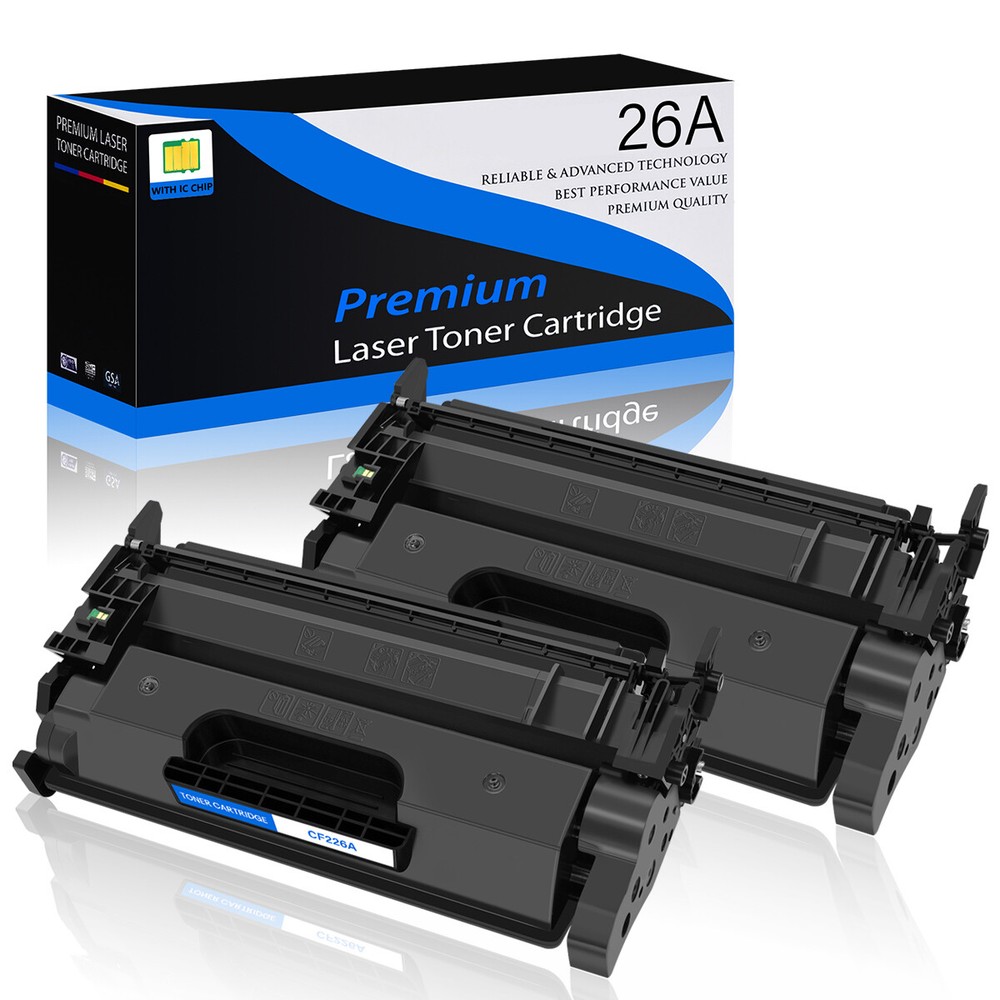 2 Pack CF226A 26A Toner Cartridge for HP LaserJet Pro M426fdw M402dn