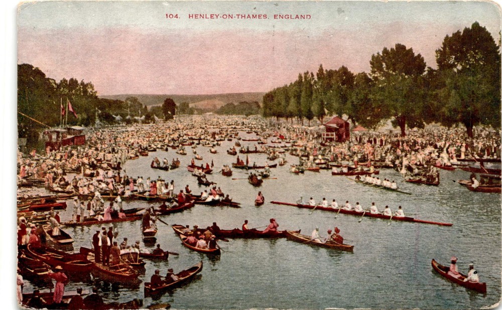 Henley-on-Thames, England, Oxfordshire, Thames, London, regattas, Postcard