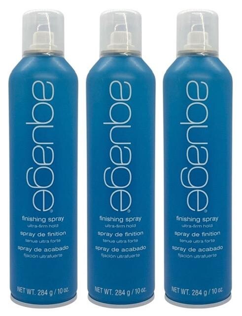 3 PACK! ORIGINAL BLUE AQUAGE FINISHING SPRAY ULTRA-FIRM HOLD 10 OZ HAIRSPRAY LOT