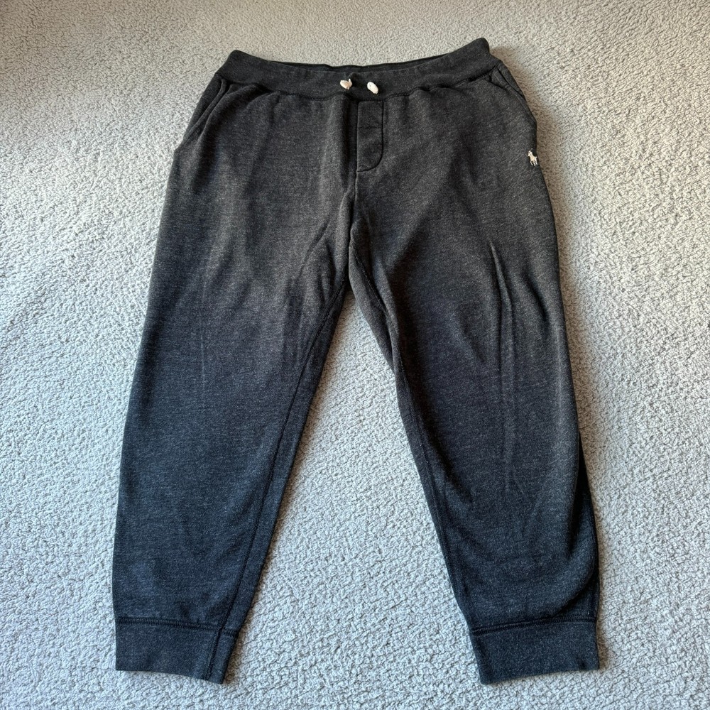 Polo Ralph Lauren Pants Mens Extra Large Gray Sweat Joggers Tapered Fleece Train