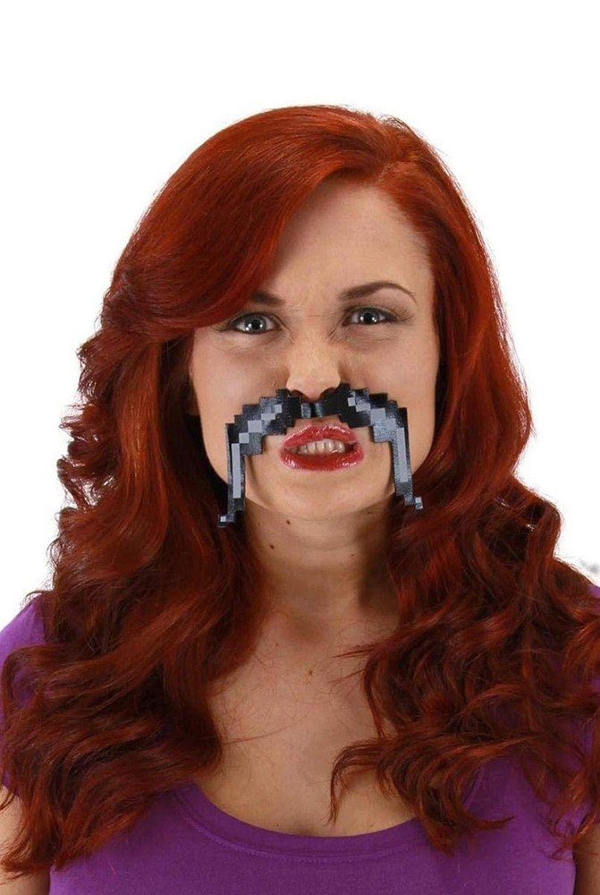 Pixel-8 Costume Moustache Set One Size