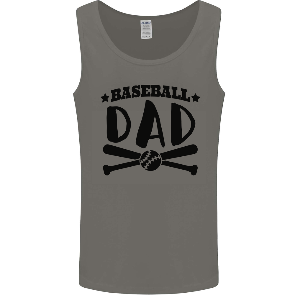 Fathers Day Baseball Dad Funny Mens Vest Tank Top-image