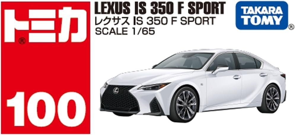 Takara Tomy Tomica No. 100 Lexus IS 350 F SPORT Box 1/65 Mini Car Japan New