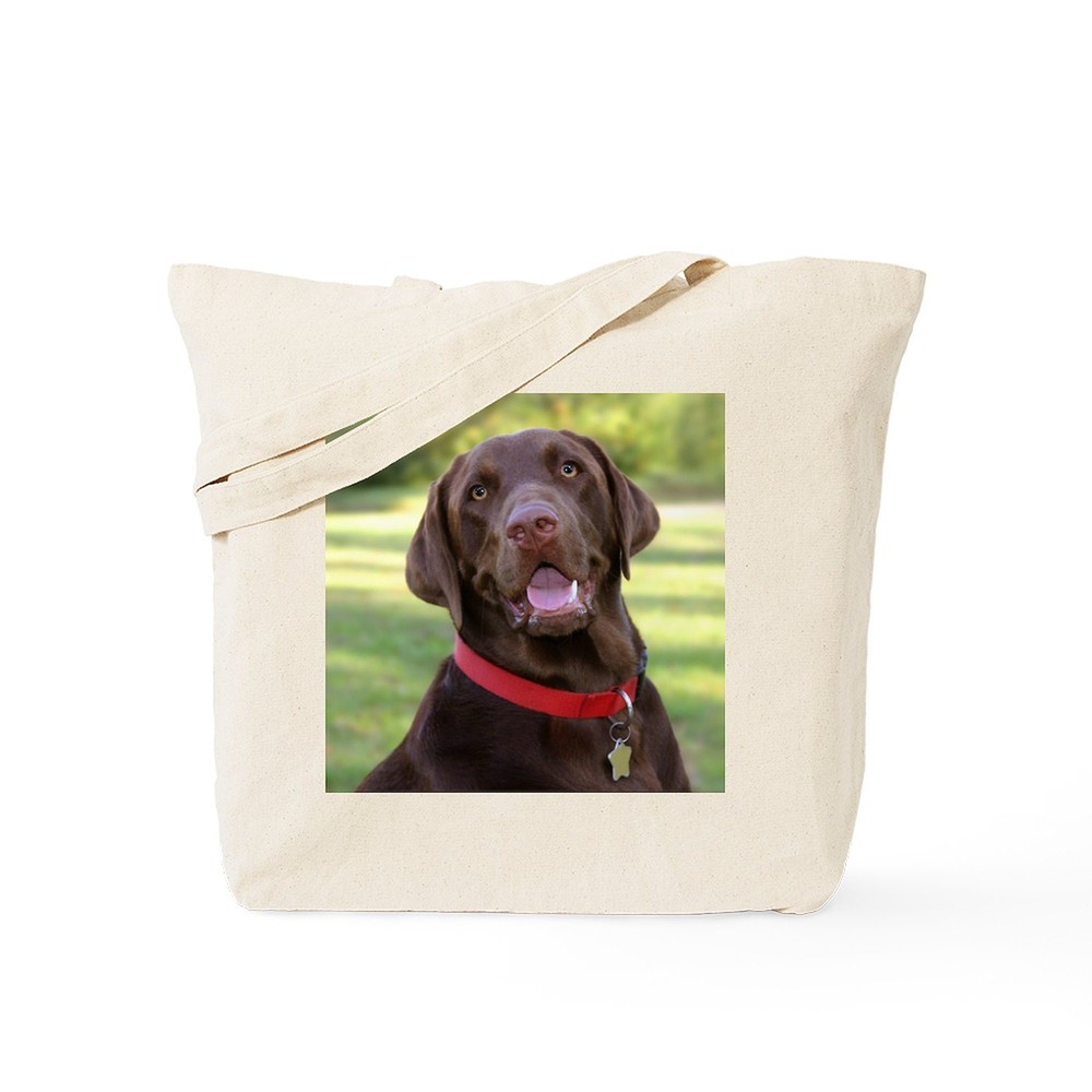 CafePress Chocolate Lab Natural Canvas Tote Bag, Cloth Shopping Bag (58138154)