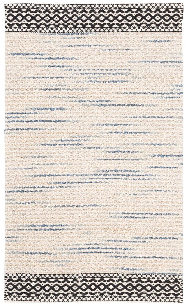 Natura Collection Accent Rug - 2' x 3', Black & Ivory, Handmade Wool & Cotton...