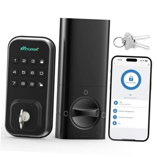 Smart Keyless Entry Door Lock with Digital Keypad & Built-in Wi-Fi Bluetooth