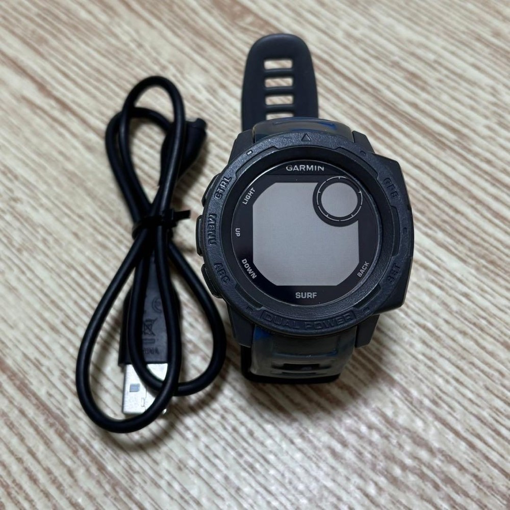 Garmin Instinct Dual Power Surf Edition Smartwatch for Water Sports